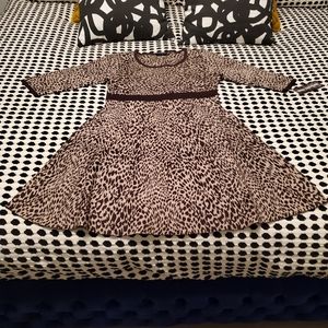Nina Leonard – Leopard Print Knit Dress Size XL